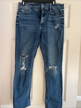 MOTHER Denim Jeans in Medium Blue Wash